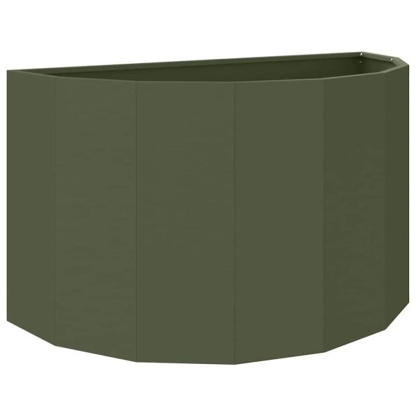 Pflanzkübel Olive Grün 90 x 45 x 50 cm Stahl