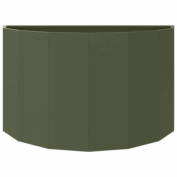 Pflanzkübel Olive Grün 90 x 45 x 50 cm Stahl