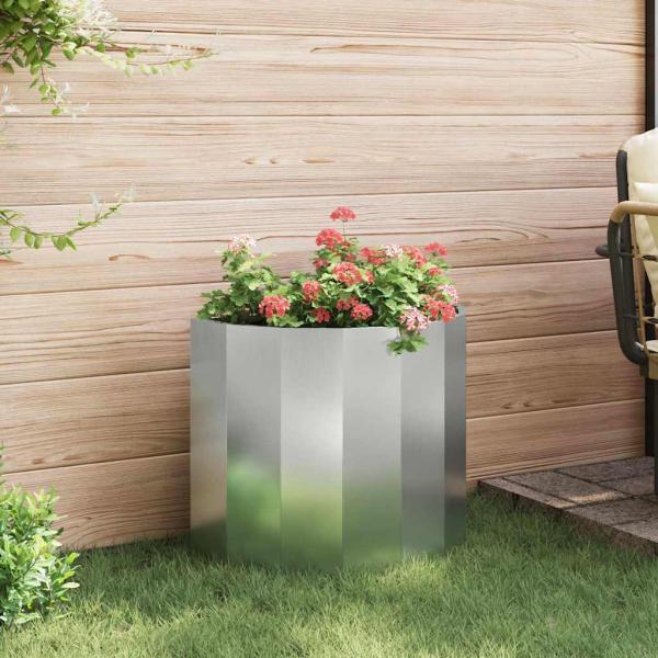 Pflanzkübel Silber 60 x 30 x 50 cm Verzinkter Stahl