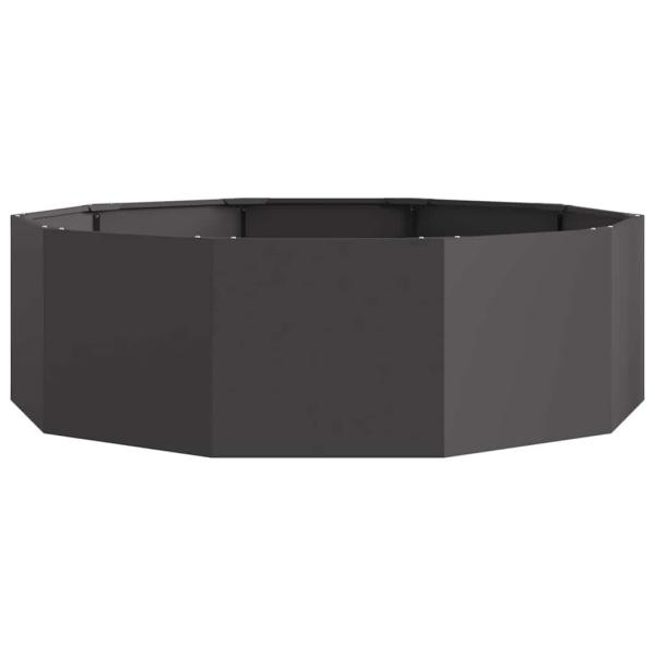 Pflanzkübel Schwarz 120 x 120 x 35 cm Stahl