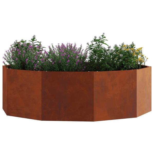 Pflanzkübel Rostig 120 x 120 x 35 cm Wetterfeststahl