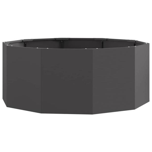Pflanzkübel Schwarz 90 x 90 x 35 cm Stahl