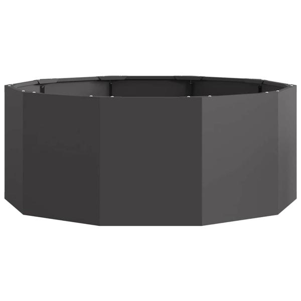 Pflanzkübel Schwarz 90 x 90 x 35 cm Stahl