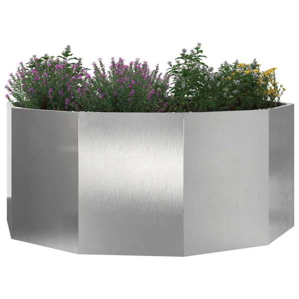 Pflanzkübel Silber 120 x 120 x 50 cm Edelstahl