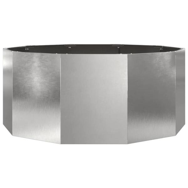 Pflanzkübel Silber 120 x 120 x 50 cm Edelstahl