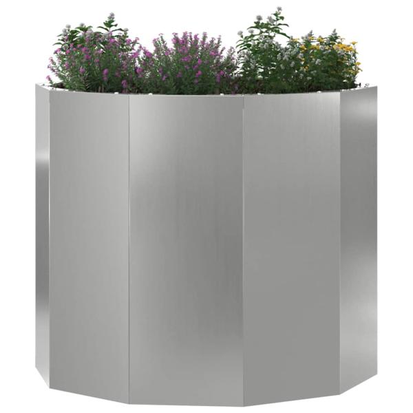 Pflanzkübel Silber 60 x 60 x 50 cm Verzinkter Stahl
