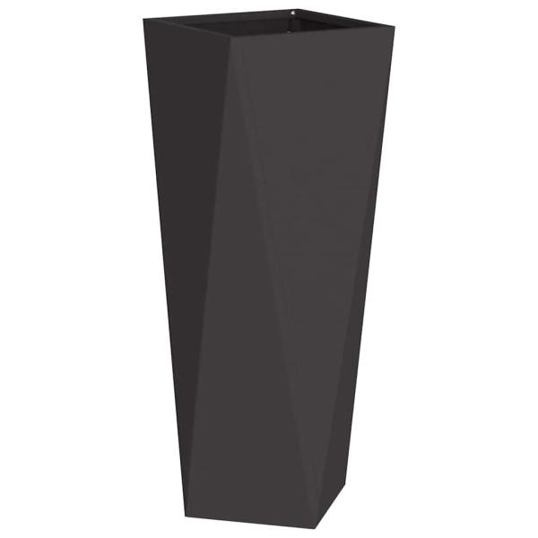 Pflanzkübel 2 Stk. Schwarz 30 x 30 x 75 cm Stahl
