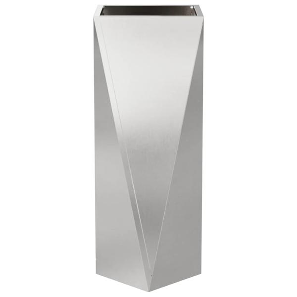 Pflanzkübel Silber 30 x 30 x 75 cm Edelstahl