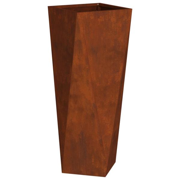 Pflanzkübel Rostig 30 x 30 x 75 cm Wetterfeststahl