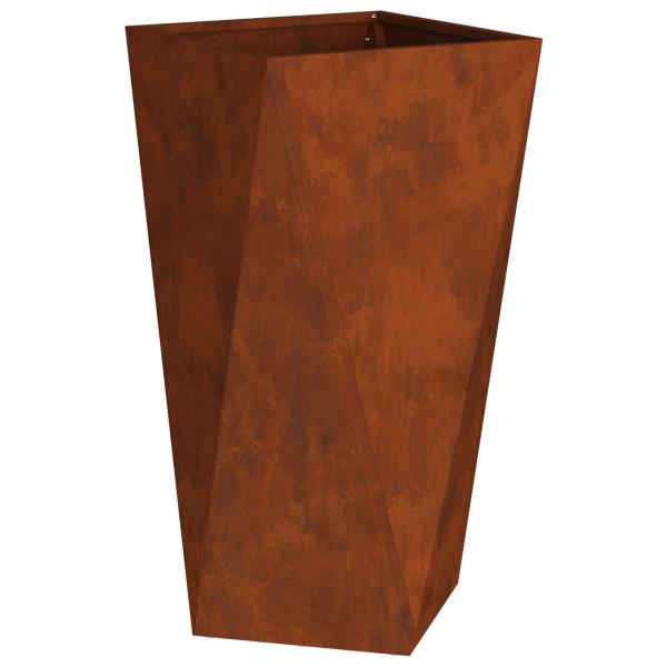 Pflanzkübel 2 Stk. Rostig 40 x 40 x 75 cm Wetterfeststahl