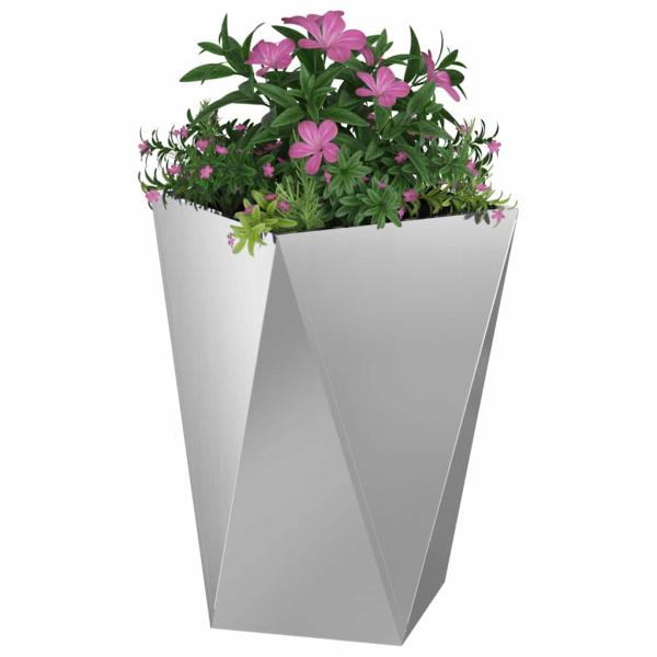 Pflanzkübel Silber 50 x 50 x 75 cm Verzinkter Stahl