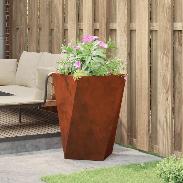 Pflanzkübel Rostig 50 x 50 x 75 cm Wetterfeststahl