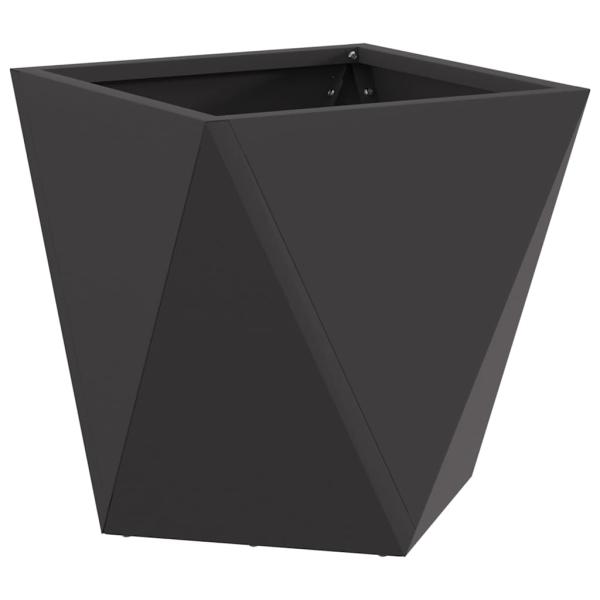 Pflanzkübel 2 Stk. Schwarz 30 x 30 x 30 cm Stahl