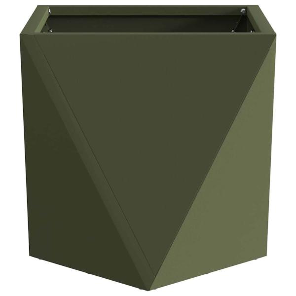 Pflanzkübel Olive Grün 30 x 30 x 30 cm Stahl