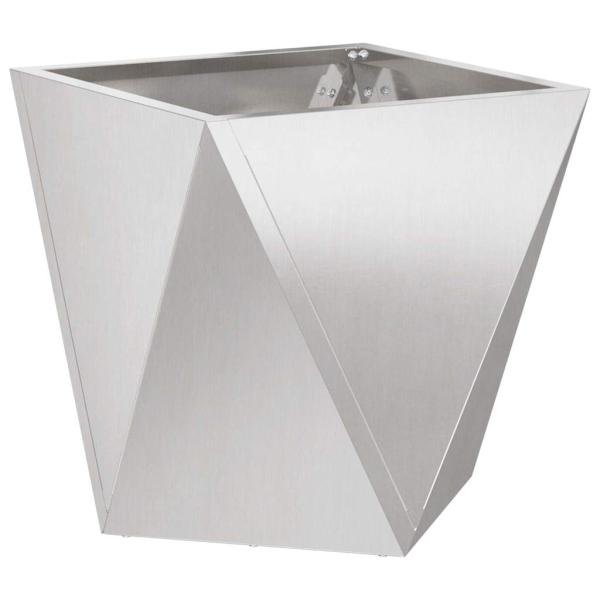 Pflanzkübel 2 Stk. Silber 30 x 30 x 30 cm Edelstahl