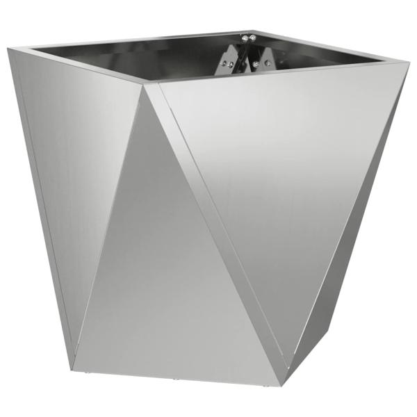 Pflanzkübel 2 Stk. Silber 30 x 30 x 30 cm Verzinkter Stahl