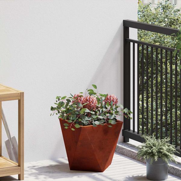 ARDEBO.de - Pflanzkübel Rostig 30 x 30 x 30 cm Wetterfeststahl
