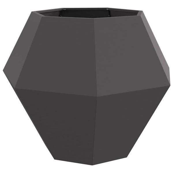Pflanzkübel 2 stk. Schwarz 100 x 100 x 80 cm Stahl