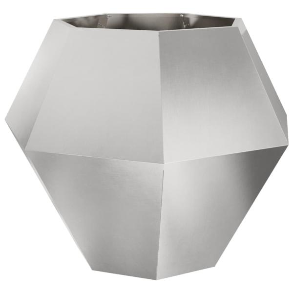 Pflanzkübel Silber 100 x 100 x 80 cm Edelstahl