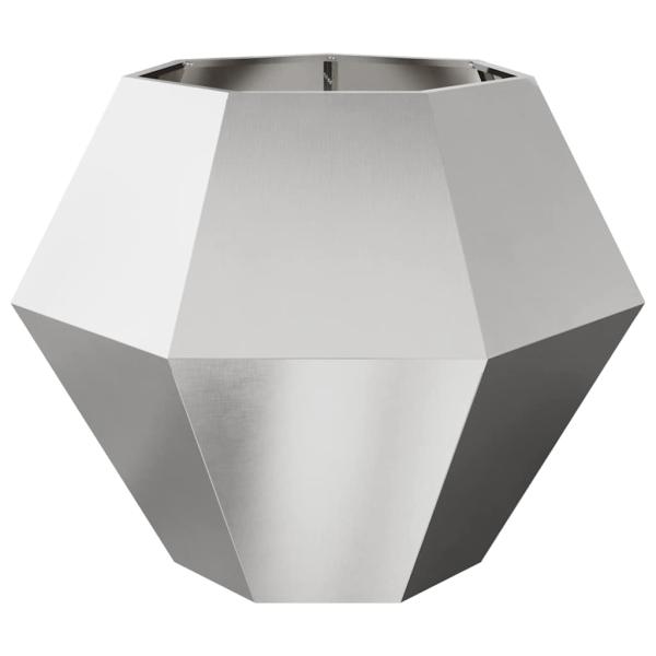Pflanzkübel Silber 100 x 100 x 80 cm Edelstahl