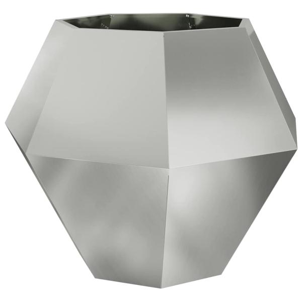 Pflanzkübel 2 stk. Silber 100 x 100 x 80 cm Verzinkter Stahl