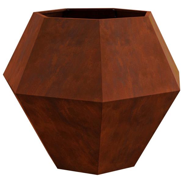 Pflanzkübel Rostoptik 100 x 100 x 80 cm Wetterfeststahl