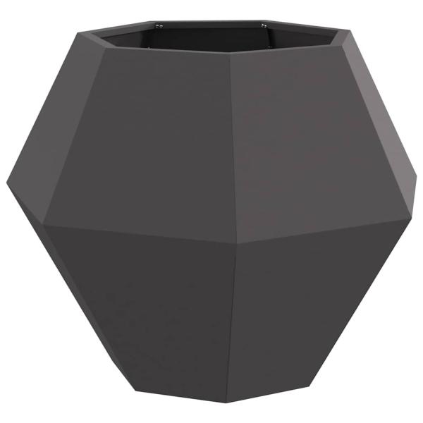 Pflanzkübel 2 stk. Schwarz 75 x 75 x 60 cm Stahl