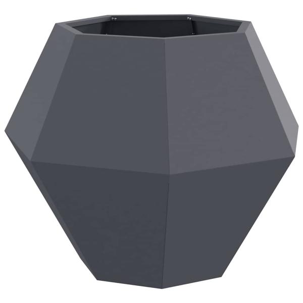 Pflanzkübel Anthrazit 75 x 75 x 60 cm Stahl
