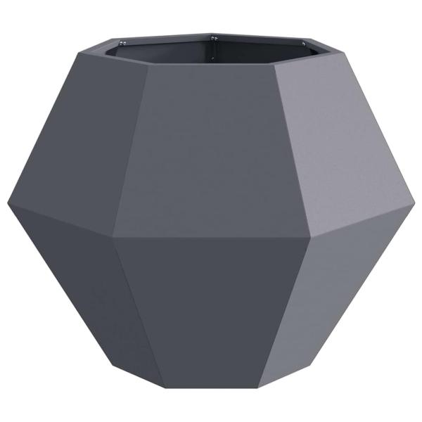 Pflanzkübel Anthrazit 75 x 75 x 60 cm Stahl