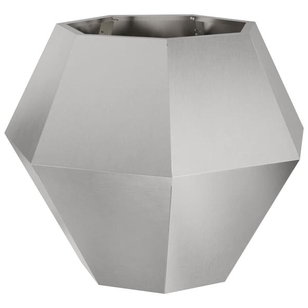 Pflanzkübel 2 Stk. Silber 75 x 75 x 60 cm Edelstahl