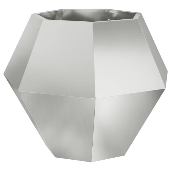 Pflanzkübel Silber 75 x 75 x 60 cm Verzinkter Stahl