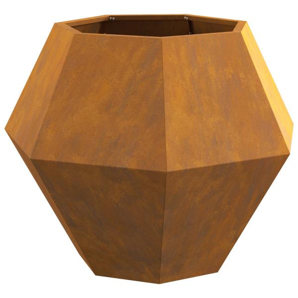Pflanzkübel 2 stk. Rostoptik 75 x 75 x 60 cm Wetterfeststahl