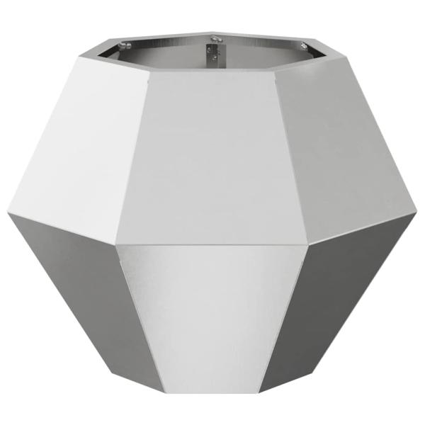 Pflanzkübel Silber 50 x 50 x 40 cm Edelstahl