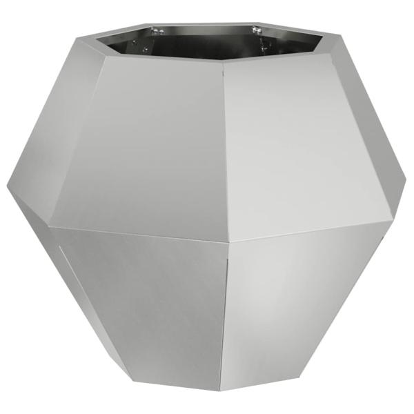 Pflanzkübel 2 stk. Silber 50 x 50 x 40 cm Verzinkter Stahl