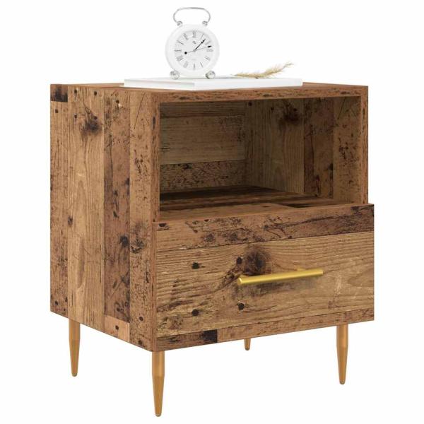 Nachttisch 2 Stk. Altholz 40 x 35 x 47,5 cm Holzwerkstoff