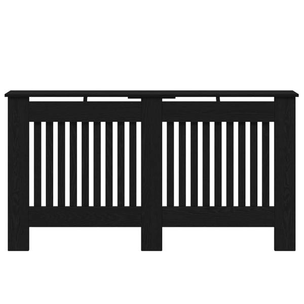 Heizkörperabdeckung Schwarz Eichen-Optik 152 x 19 x 81,5 cm