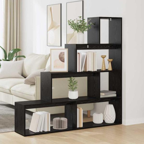 ARDEBO.de - Raumteiler Bücherregal 143,5 x 29 x 143,5 cm Holzwerkstoff