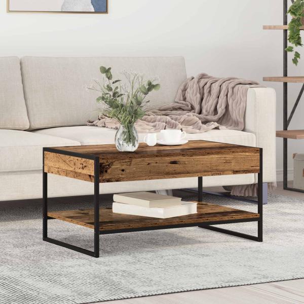 ARDEBO.de - Couchtisch Altholz 80 x 50 x 40 cm Holzwerkstoff