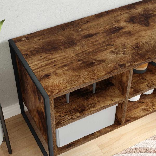 Schuhschrank 100 x 35 x 44 cm Holzwerkstoff Raucharbe