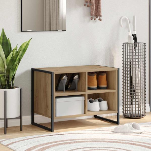 ARDEBO.de - Schuhschrank 60 x 35 x 44 cm Holzwerkstoff Kunsthandwerk Eiche