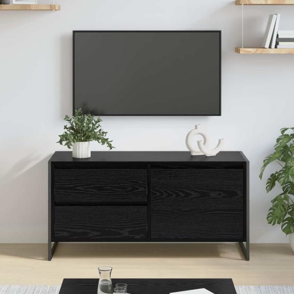 ARDEBO.de - TV-Schränk 100 x 36 x 49.5 cm Schwarz Eichen-Optik