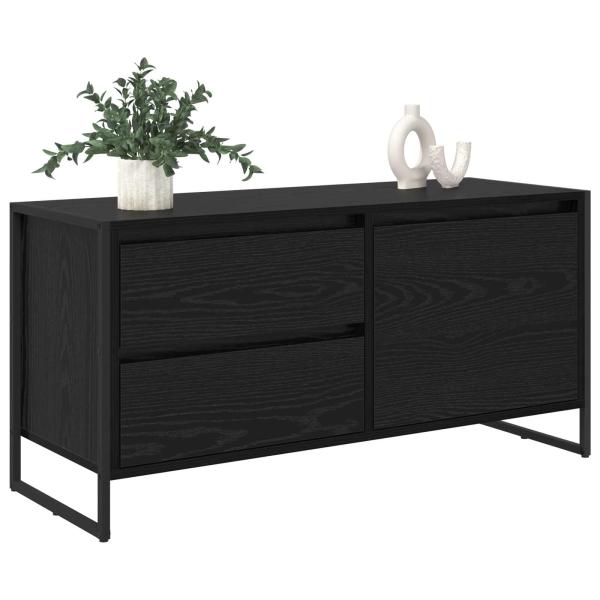TV-Schränk 100 x 36 x 49.5 cm Schwarz Eichen-Optik