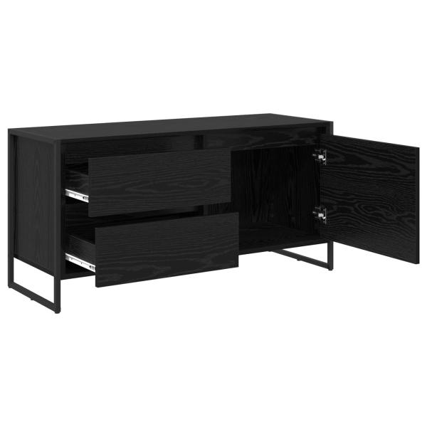 TV-Schränk 100 x 36 x 49.5 cm Schwarz Eichen-Optik