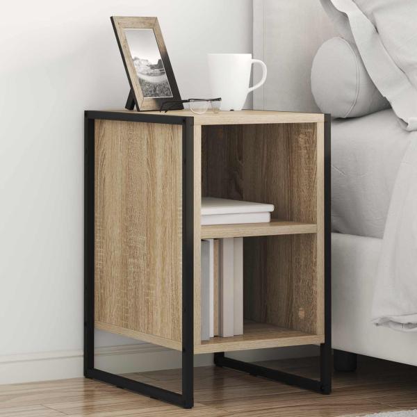 ARDEBO.de - Nachttisch 2 stk. Sonoma 39,5 x 30 x 50 cm Holzwerkstoff