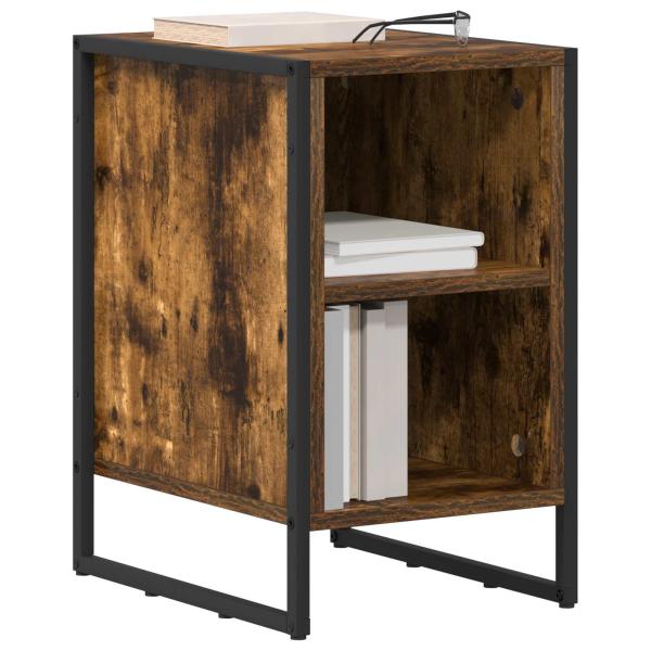 Nachttisch 2 stk. Rauches Eiche 39,5 x 30 x 50 cm Holzwerkstoff