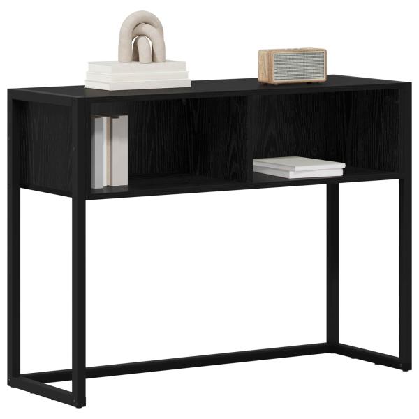 Beistelltisch Schwarz Eichen-Optik 100 x 36 x 75 cm