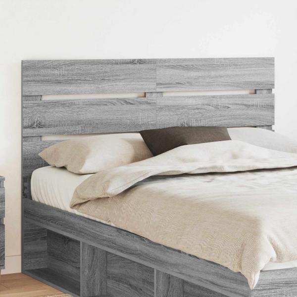 ARDEBO.de - Kopfteil Graues Sonoma Holzwerkstoff