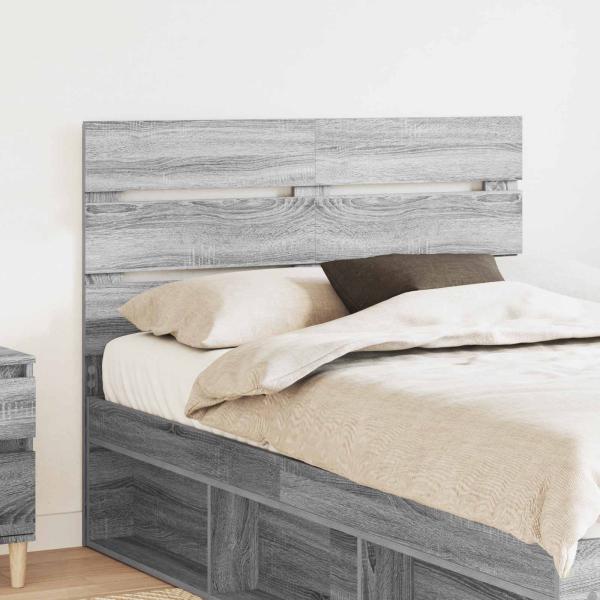 ARDEBO.de - Kopfteil Graues Sonoma Holzwerkstoff