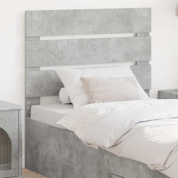 ARDEBO.de - Kopfteil Beton Grau Holzwerkstoff