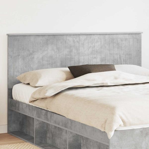 ARDEBO.de - Kopfteil Beton Grau Holzwerkstoff
